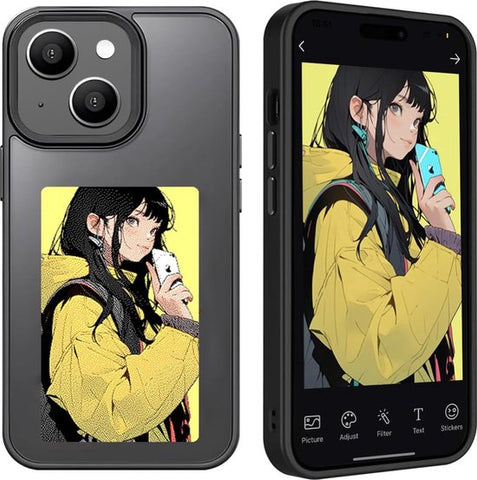 NFC Telefoon Hoesje - DIY Foto Inkt - iPhone 14 - Zwart - Telefoonhoesjes
